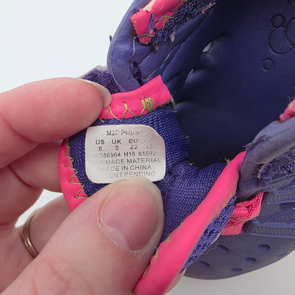 Stride Rite M2P Phibian Purple Pink Water Shoes Toddler Size 6 BG56964
